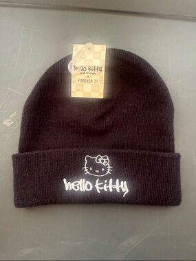 Forever 21 Black Hello Kitty Kids Knit Beanie